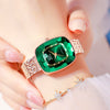 WIILAA 2022 Green Diamond Style Luxury Women Quartz Watch Creative Unique Ladies Wrist Watch For Female Clock relogio feminino