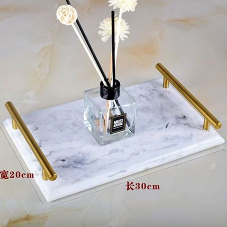 Luxury Resin Bathroom Accessories Set Tray 5pcs Set Nordic White Marble Texture Resin Bathroom Kit Soap Dispenser Storage Tray