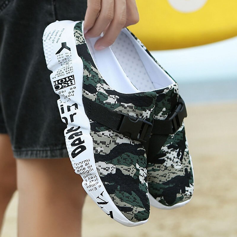 Fashion Sneakers Without Laces Man Handmade Beach Men's Summer Shoes Big Size Mesh Sneakers Light Shoes 2021 Outdoor Flats A-032