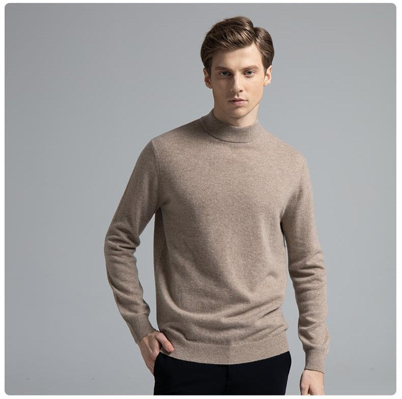 Men 100 Cashmere Sweater 2021 Men's Casual Winter Knit Warm Men Half Turtleneck Pullover Coat Outerwear Mens Sweaters And Pullo