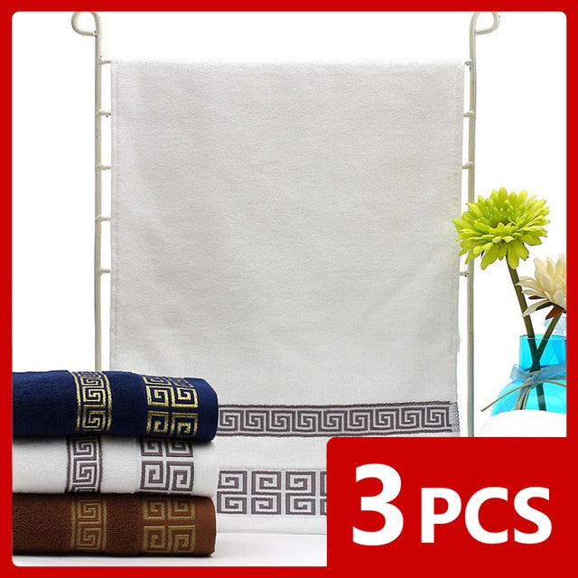 High Quality Luxury Soft Embroidered Beach Towels Bathroom Strongly Water Absorbent Adult 100% Cotton 35x75cm