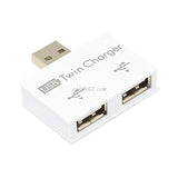 Fashion Mini USB Hub 2 Ports USB 2.0 Splitter Charger Adapter for Mobile Phone PC Computer Tablet Accessories