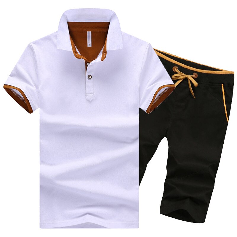 Summer Men's Shirts Casual Tracksuit Fashion Short Sleeve Shirt Male Brand Business Mens Clothing 2 Pieces Sweatsuit Men Shorts