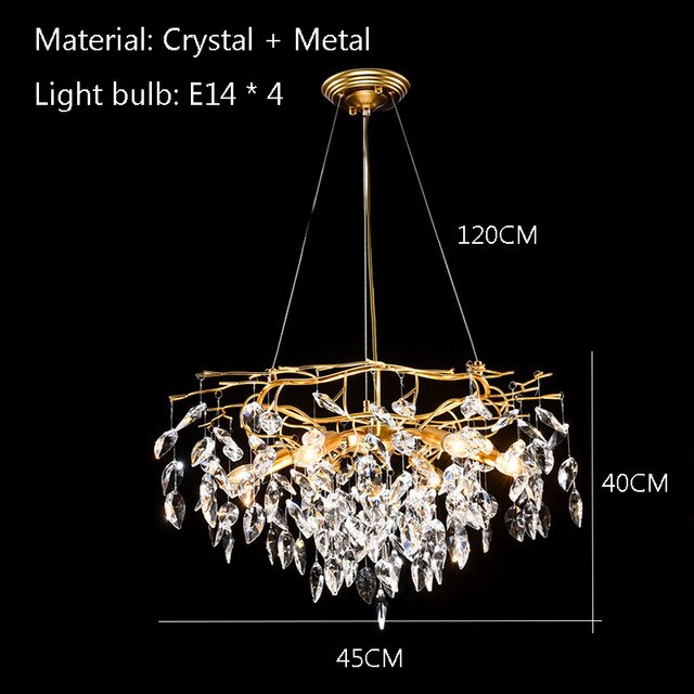 Nordic Luxury Crystal LED Chandelier Lighting Home Decoration LOFT Villa Chandeliers Living Room Hotel Art Indoor Decor Lighting