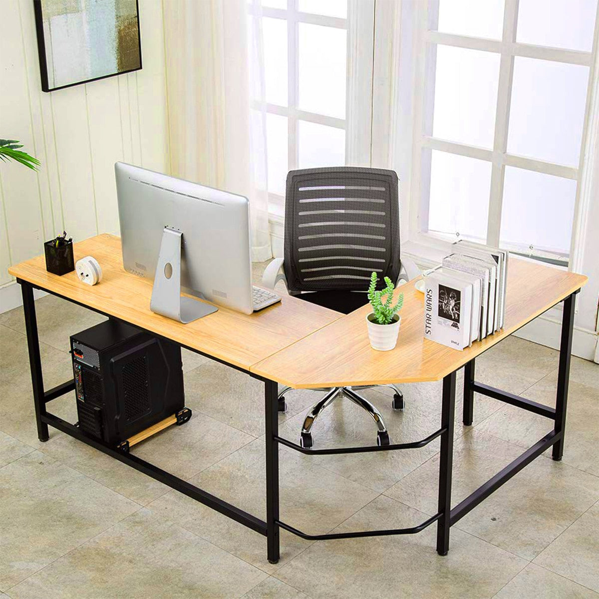 Modern Simple L-Shaped Corner Desktop Computer Desk Table Laptop Table Writing Desk Home Office Furniture Standing Desk meubles