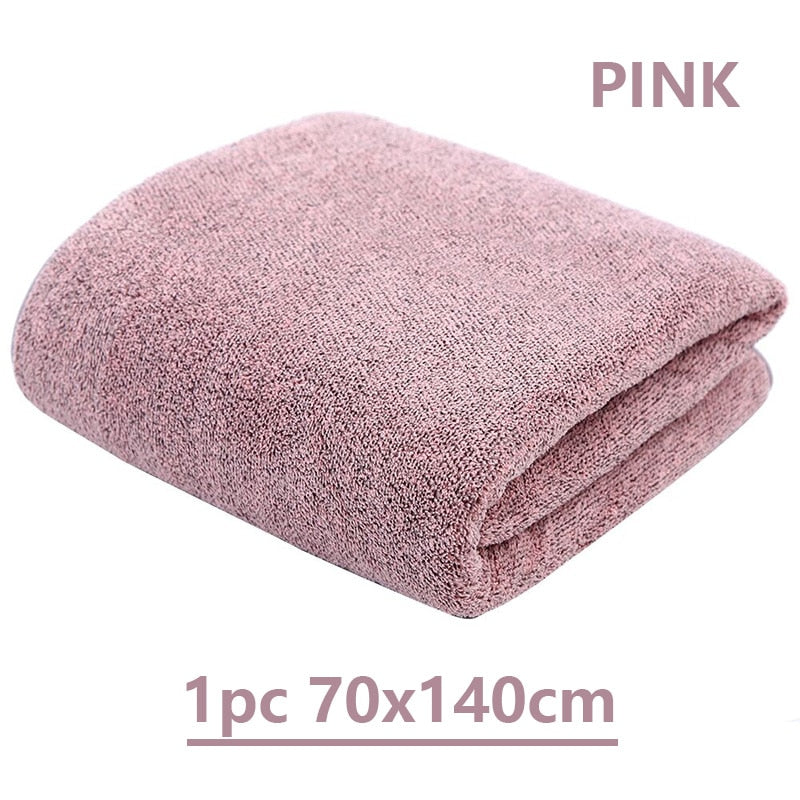 70x140cm Bamboo Charcoal Coral Velvet Bath Towel Adult Soft Absorbent Microfiber Bamboo Fabric Towel Bathroom Bath Towel Sets