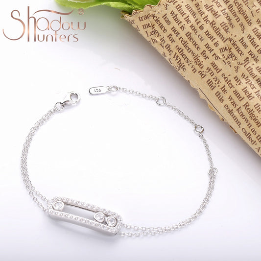 925 Sterling Silver Stone Bracelets  Luxury Brand Jewelry