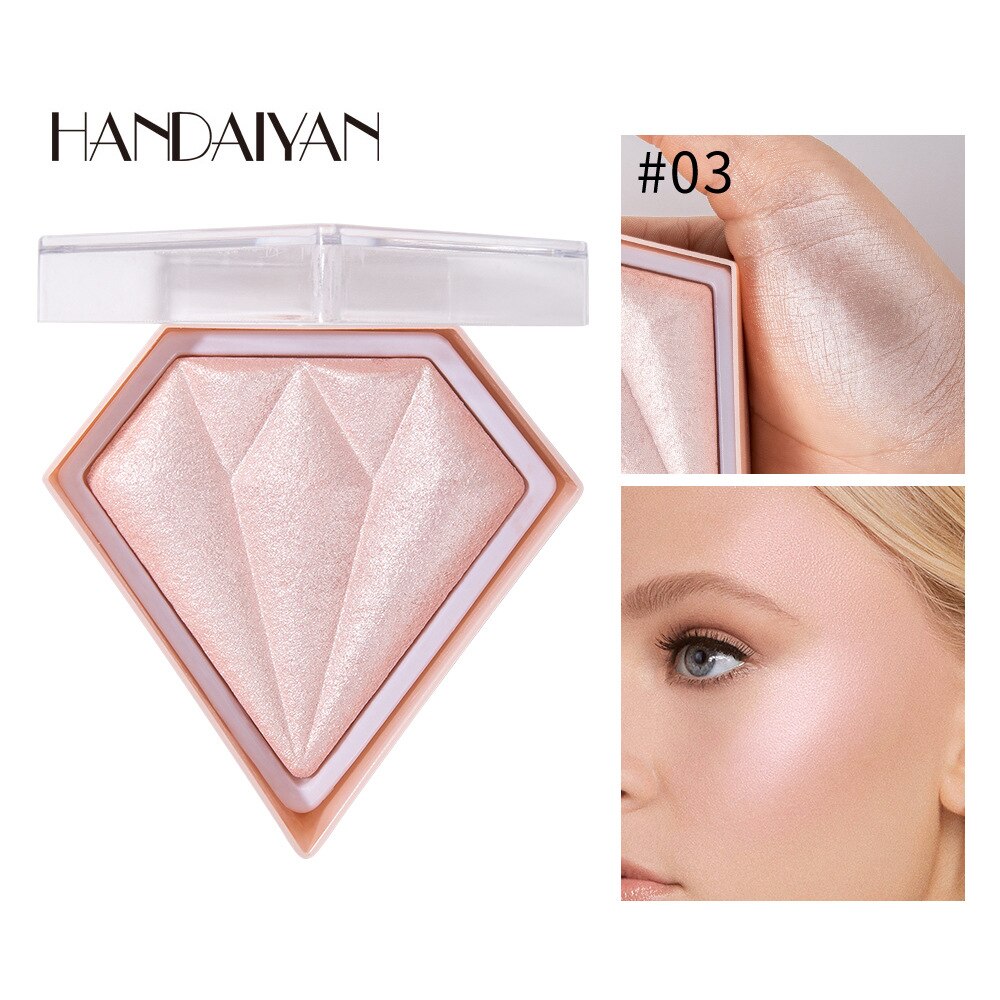 Diamond Highlighter Powder Glitter Palette Makeup Facial Bronzer Glow Face Contour Shimmer Powder Illuminator Highlight Cosmetic