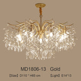 Nordic LED Crystal Chandeliers Gold Black Chandelier Luxury Lighting Kitchen Dining Living room Bedroom Lamp lustre pendente