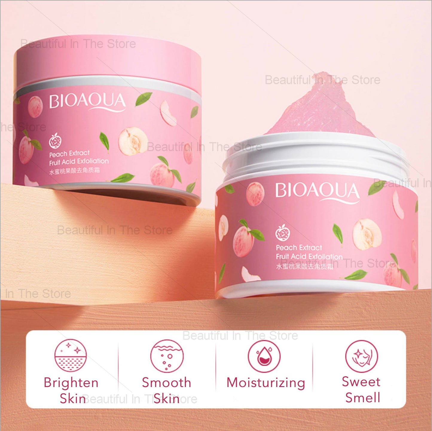 BIOAQUA Facial Exfoliating Body Scrub Whitening Moisturizing Peeling Cream Gel Face Scrub