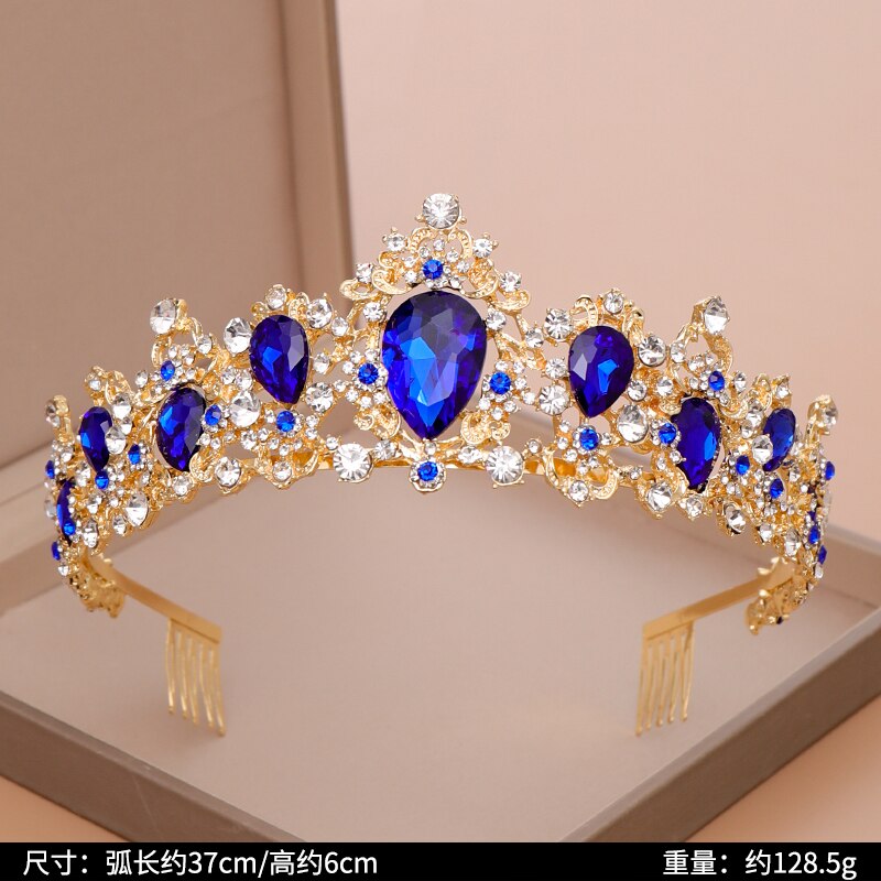 Wedding Crown Bridal Headpiece Gold Silver Color Rhinestone Crystal Diadem Queen Crown Princess Tiaras Wedding Hair Jewelry