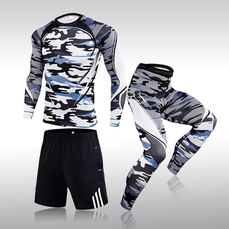 Gym Men's Running Fitness Sportswear Athletic Physical Training Clothes Sports Suits Workout Jogging Rashguard Husband