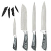 Sowoll 8pcs Kitchen Knives Tool Set 8'' Knife Storage Chef Chopping Santoku Knife Meat Fish Cooking Tool Set Full Tang Blade