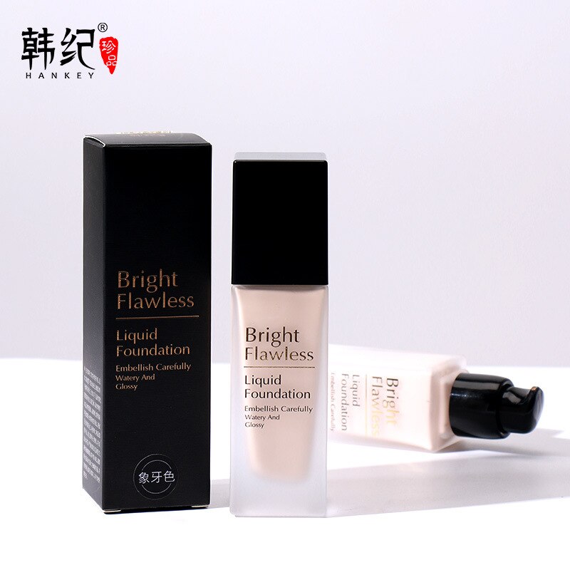 BLUETHIN Base Face Liquid Foundation Cream Full Coverage Concealer Oil-control Easy to Wear Soft Face Makeup Foundation