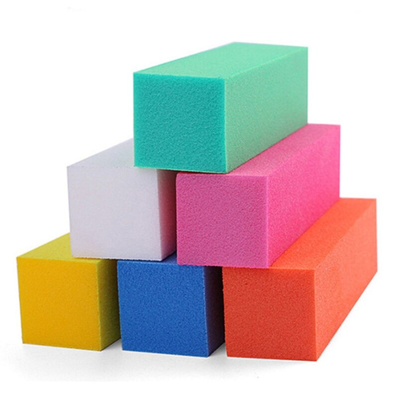 10 Pieces Candy Color Buffer Sanding Block Sponge Nail Files Professional Polishing Grinding Manicure Pedicure Tools