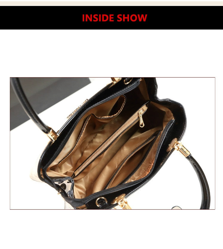 New arrival korean style simple pillow shoulder bags handbags women famous brands top handle bag patent leather messenger clutch