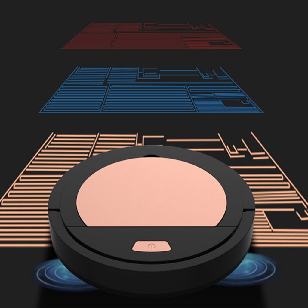 3.7V 3W Robot Vacuum Cleaner with Ultra Strong Suction for Hard Floors Carpets and Pet Hair USB Charging Quiet