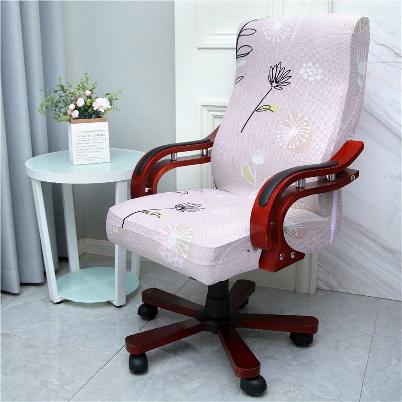 Modern Spandex Computer Chair Cover 100% Polyester Elastic Fabric Office Chair Cover Easy Washable Removeable Chair Cover