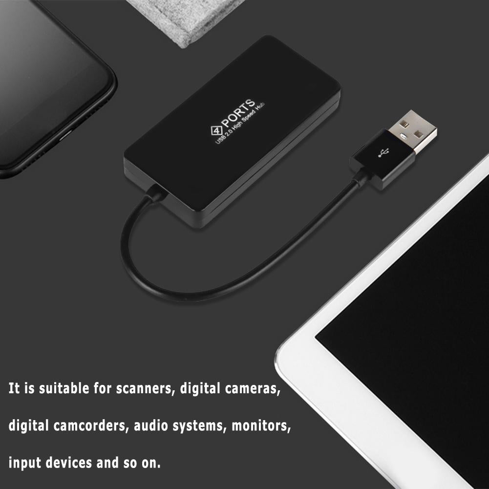 USB HUB 2.0 Adapter 4 Ports USB 2.0 Splitter High Speed Adaptador Converter for Notebook Laptops PC Computer Accessories