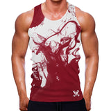 ZOGAA Vests Men Gyms Tank Tops Muscle Guys Sleeveless Bodybuilding Fitness Workout O-Neck Printed Trendy Leisure All-match Hot