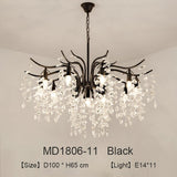 Nordic LED Crystal Chandeliers Gold Black Chandelier Luxury Lighting Kitchen Dining Living room Bedroom Lamp lustre pendente