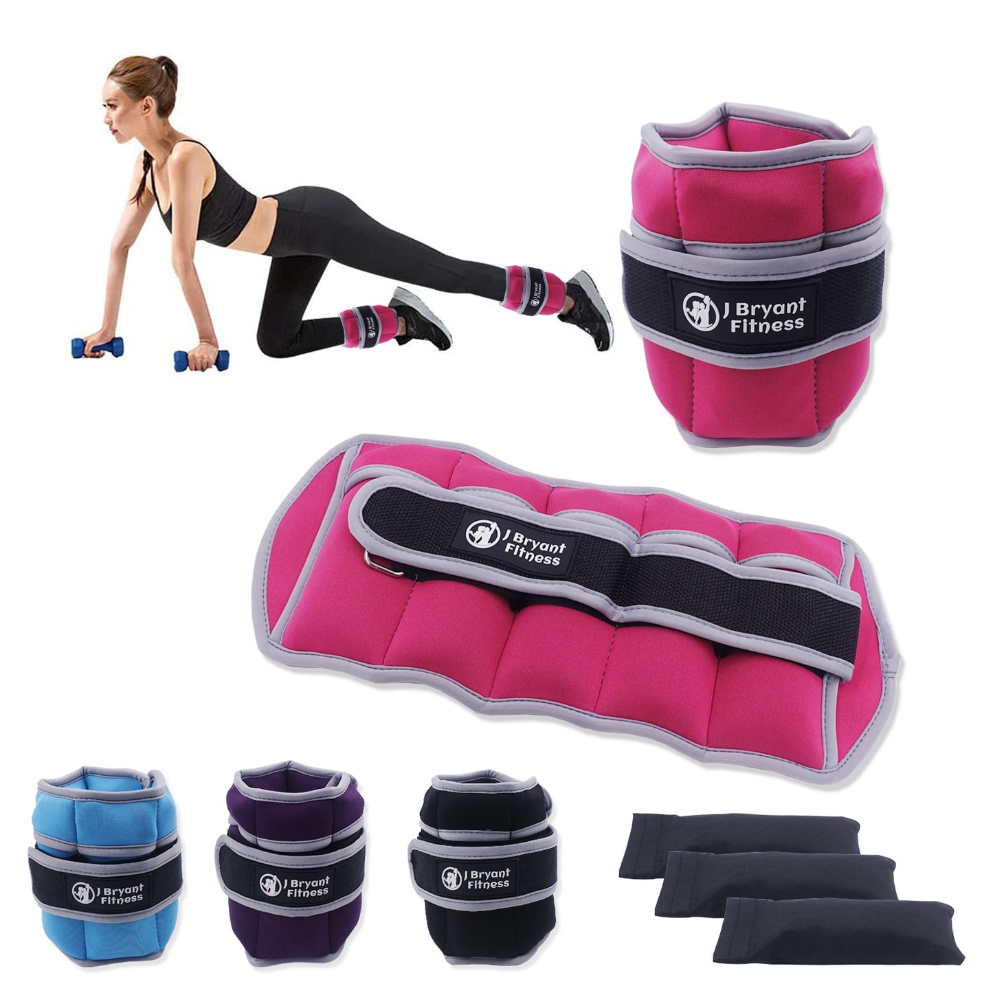 Yoga Training Adjustable Weights Ankle with Sandbag for Women Men Running Workout Filling Sand Steel Plates Fitness Equipment