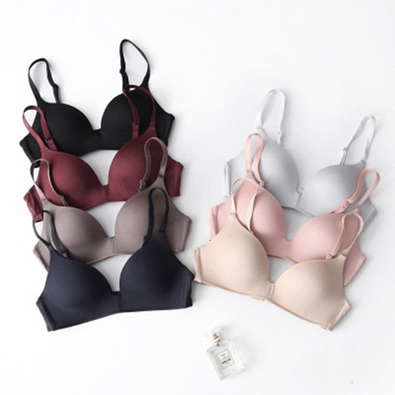 Seamless Bras for Women Push Up Bra No Wire Brassiere A B Cup Underwear Sexy Bra Three Quarters 3/4 Cup Lingerie Thin Soft Sexy