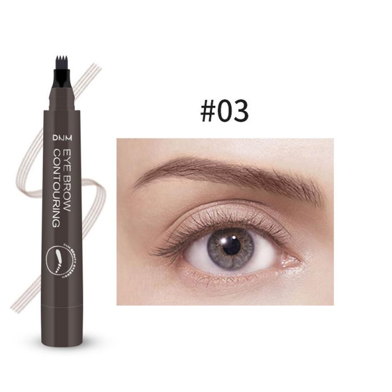 DNM Waterproof Eyebrow Pen Four-claw Eye Brow Tint Fork Tip Eyebrow Tattoo Pencil Long Lasting Easy to use Make-up for women