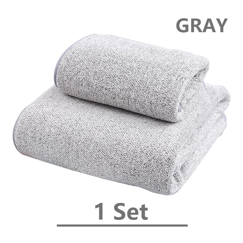 70x140cm Bamboo Charcoal Coral Velvet Bath Towel Adult Soft Absorbent Microfiber Bamboo Fabric Towel Bathroom Bath Towel Sets