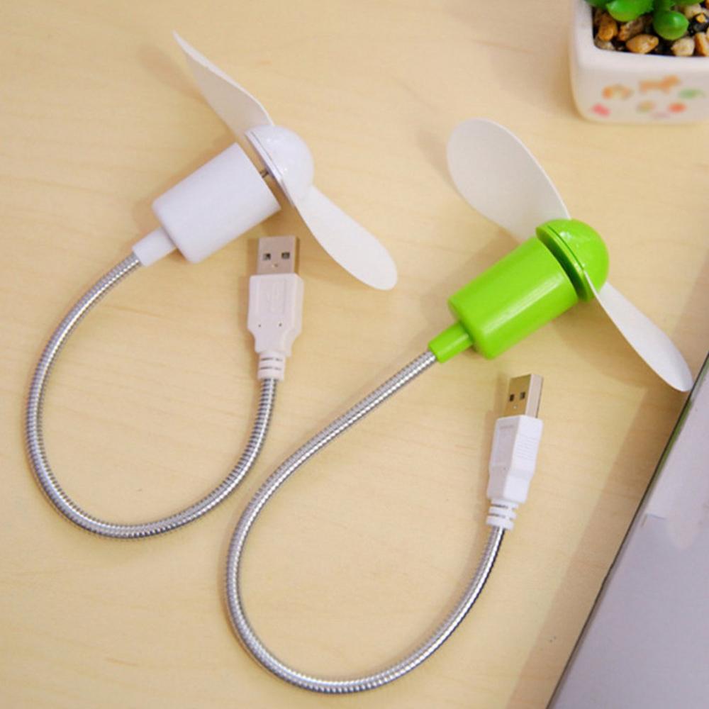 Mini USB Fan Ventilator Gadgets Bendable Freely Mini Soft Leaf Snake Silent Fan For Labtop