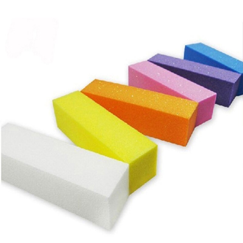 10 Pieces Candy Color Buffer Sanding Block Sponge Nail Files Professional Polishing Grinding Manicure Pedicure Tools