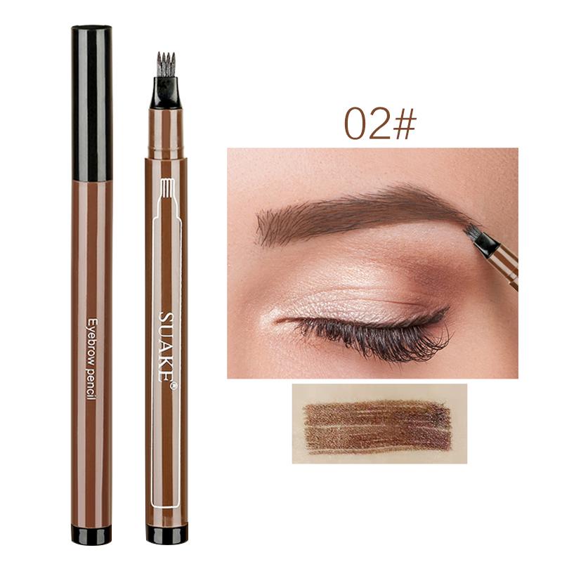 DNM Waterproof Eyebrow Pen Four-claw Eye Brow Tint Fork Tip Eyebrow Tattoo Pencil Long Lasting Easy to use Make-up for women