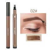 DNM Waterproof Eyebrow Pen Four-claw Eye Brow Tint Fork Tip Eyebrow Tattoo Pencil Long Lasting Easy to use Make-up for women