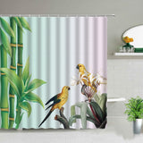 Chinese Style Flower Birds Shower Curtains Waterproof Bathroom Curtain Polyester Fabric Home Bathtub Decor Wal Hanging Curtain