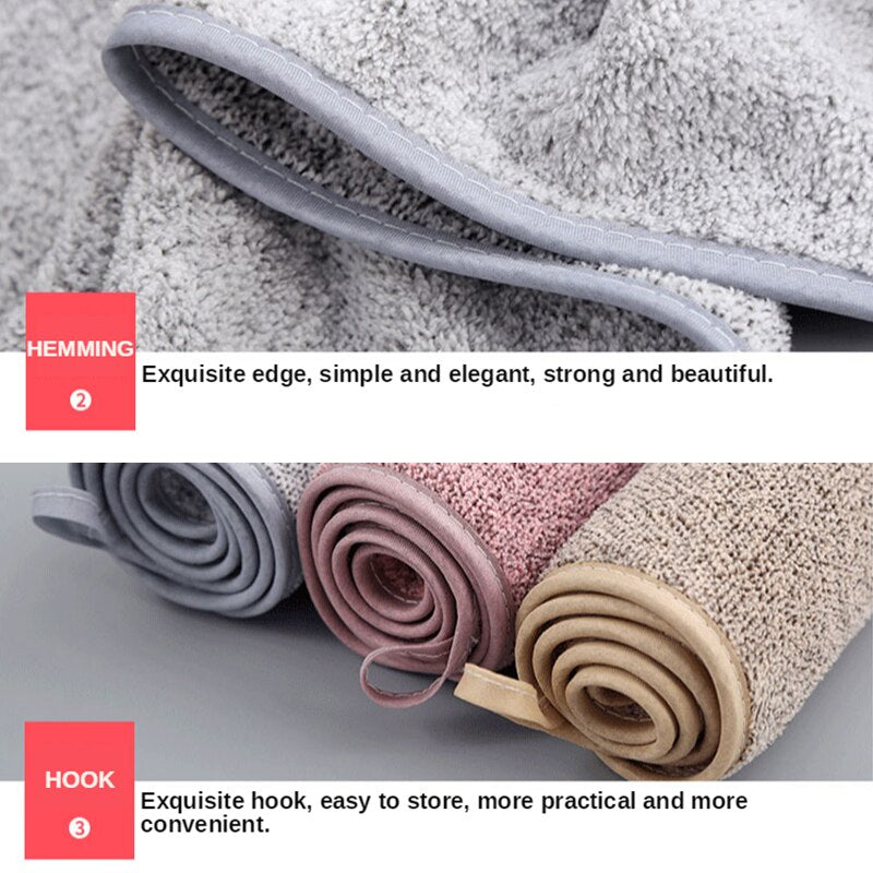 70x140cm Bamboo Charcoal Coral Velvet Bath Towel Adult Soft Absorbent Microfiber Bamboo Fabric Towel Bathroom Bath Towel Sets