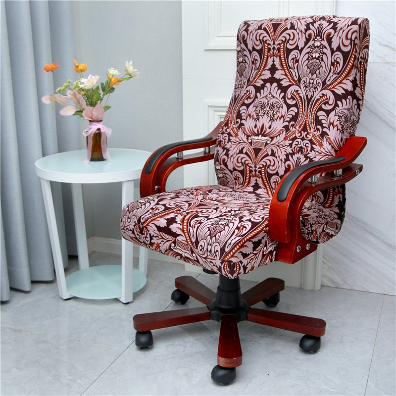 Modern Spandex Computer Chair Cover 100% Polyester Elastic Fabric Office Chair Cover Easy Washable Removeable Chair Cover