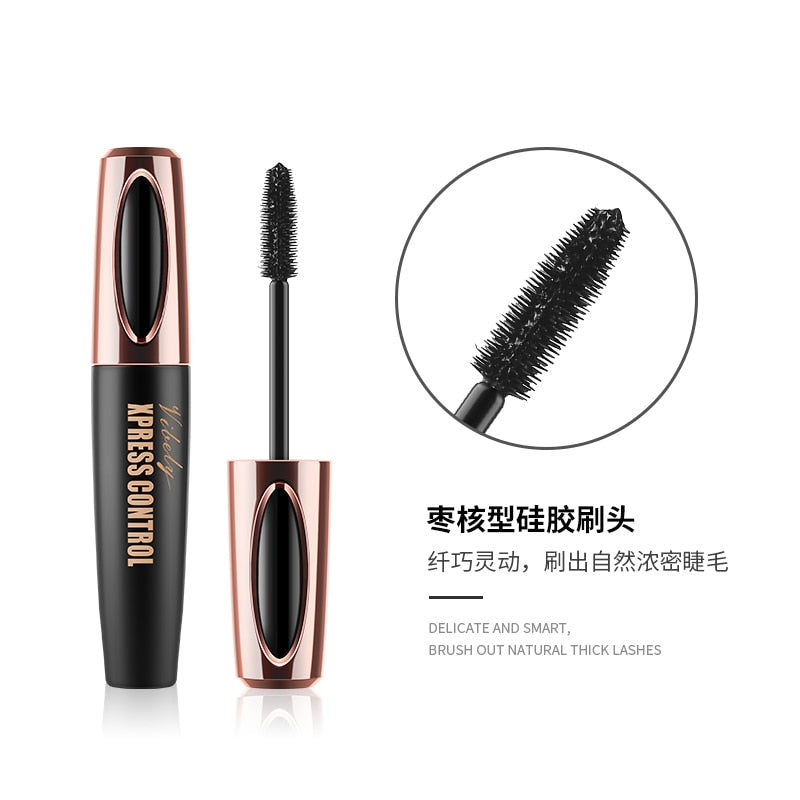 2021 New 4D Long Lasting Silk Fiber Mascara Waterproof Extension Black Thick And Lengthen Eyelash Cosmetics