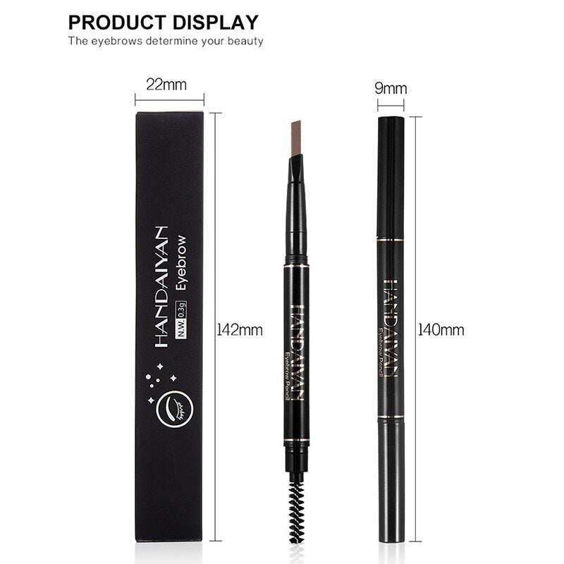 HANDAIYAN Eyebrow Pencil Double Head Long Lasting Natural Waterproof Eye Brow Tint Cosmetics Triangle Eyebrow Pen Make Up TSLM2