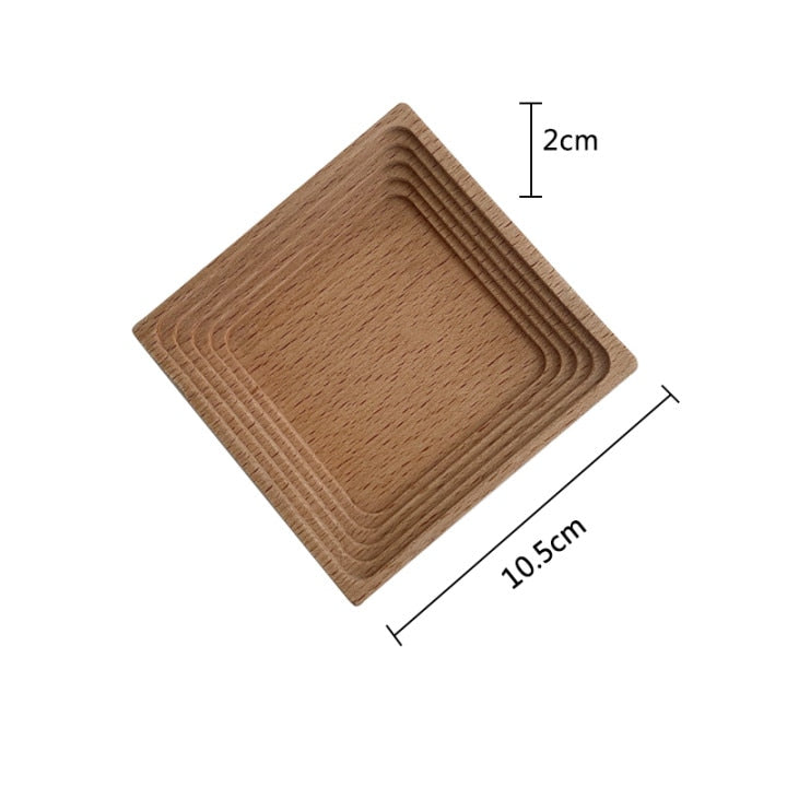 1Pc Nordic Groove Wood Dessert Slicing Bread Tray Kitchen Anti-slip Cutting Board Storage Organizer