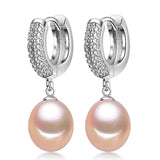 FENASY 925 Sterling Silver Drop Earrings Natural Freshwater Pearl Earrings For Women Handcrafted Fashion Party Wedding Jewelry