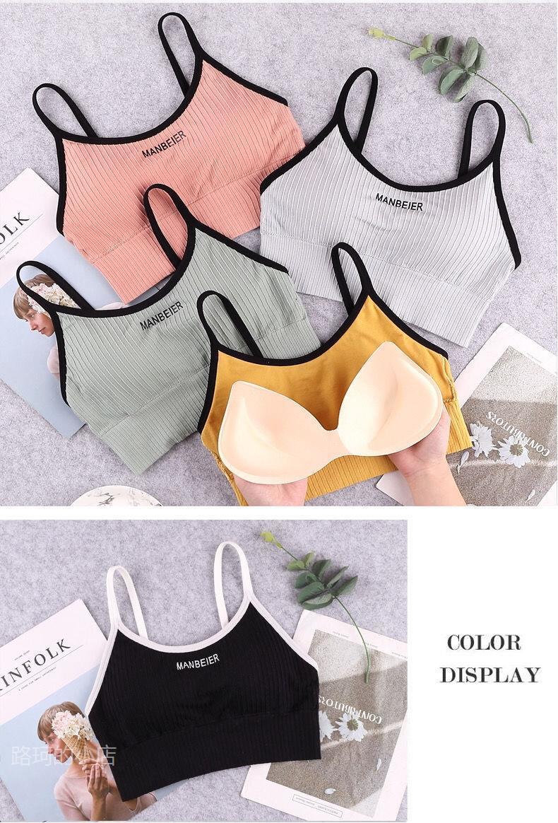 New Sports Bra For Women Gym Sexy Crop Top Bra Women Cotton Underwear Soft Comfort Tube Tops Female Brassiere Tops For Girls