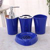 4Pcs/Set Bathroom Accessories Plastic Soap Dispenser Dish Toothbrush Holder Mouth Cup Home Decoration