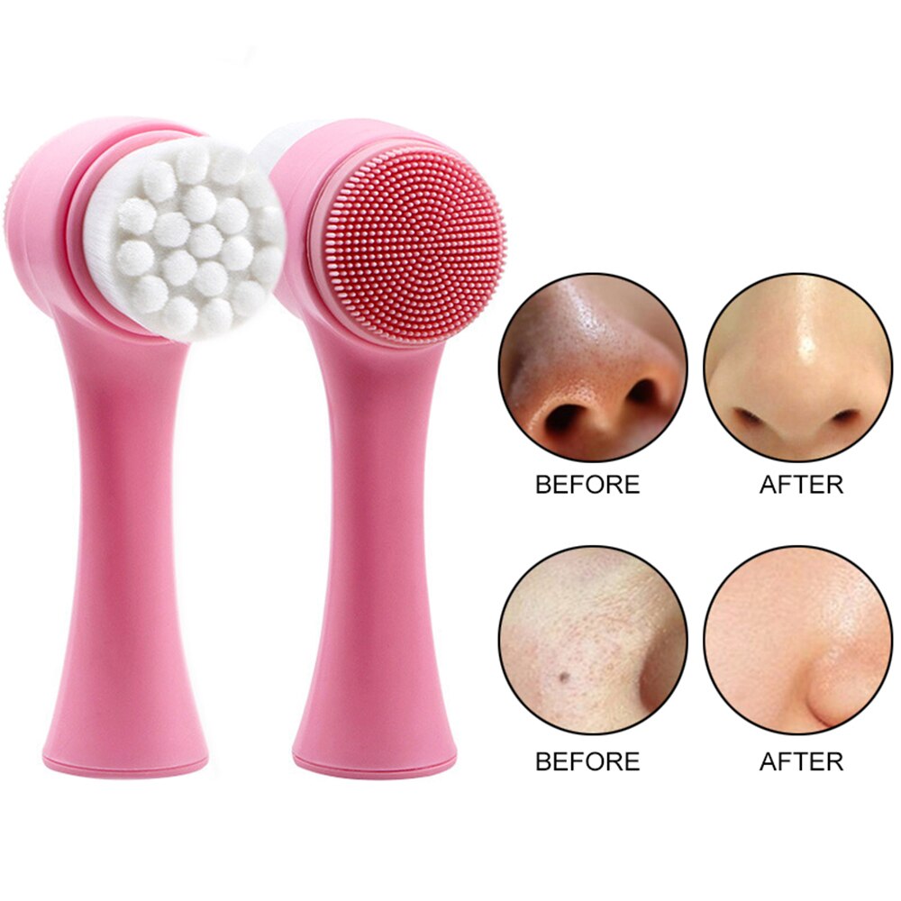 5 In 1 Face Cleansing Brush Silicone Facial Brush Deep Cleaning Pore Cleaner Face Massage Skin Care Makeup Cleanser Facial Brush