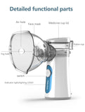 Portable Medical  Nebulizer Machine Rechargeable  Silent Inhaler Steamer Nebuliser Atomizer Humidifier Nebulizador Portatil