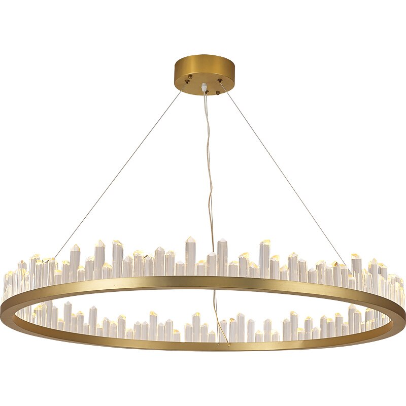 Living Room Crystal Chandelier Round Ceiling Chandelier Modern Kitchen lights led Hanging Lamp Hotel Lobby Exhibition Hall