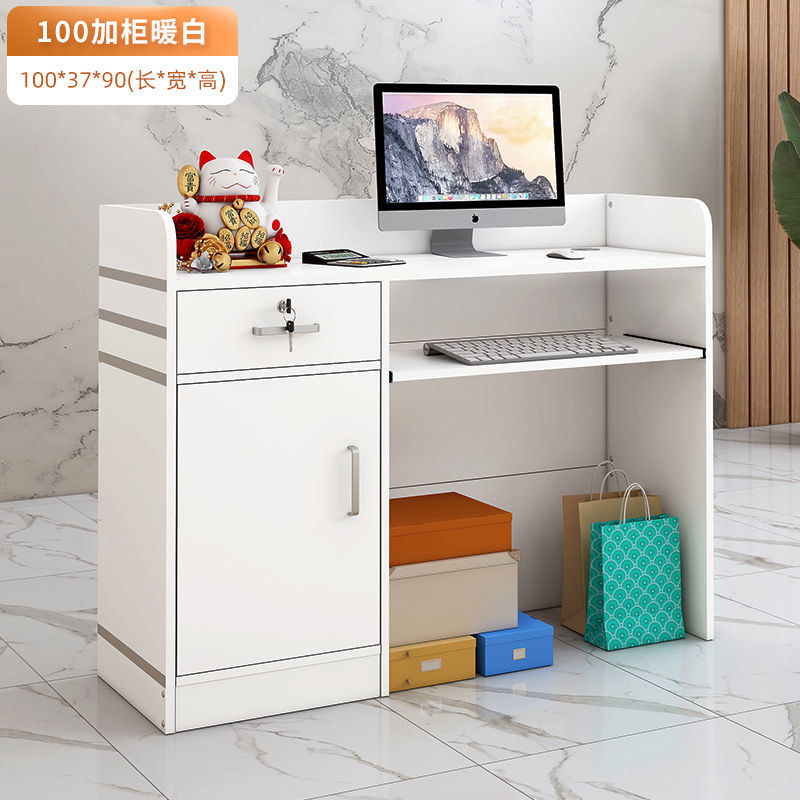 Small Cashier, Convenient Restaurant Corner Training Institution, Simple Desk, Dance Room, Wood Color Corner Front Desk