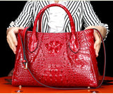 Handbag women's leather Tote Bag Quality Cowhide Crocodile Pattern bags 2021 women's brand Luxury Designer Women's bag