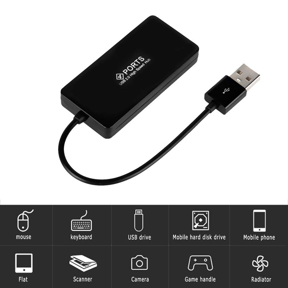 USB HUB 2.0 Adapter 4 Ports USB 2.0 Splitter High Speed Adaptador Converter for Notebook Laptops PC Computer Accessories