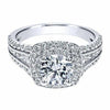 HOYON 14K White Gold Color 1 Carat Moissanite Square Ring for Women Bague Full White Loose Diamond Wedding Jewelry