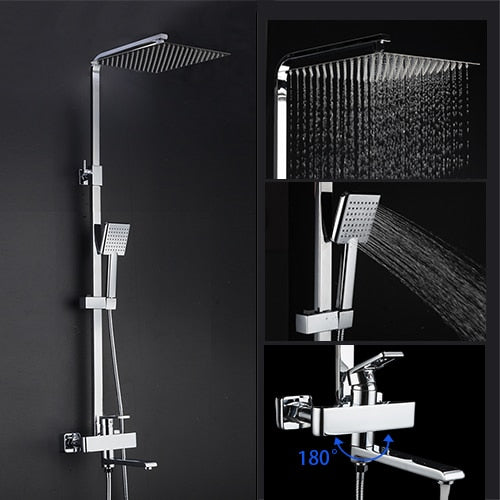 Frap Shower Faucets Top Quality Contemporary Bathroom Shower Faucet Bath Taps Rainfall Shower Head Set Mixer Torneira